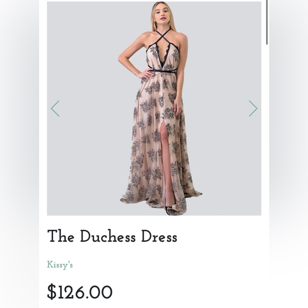 Minuet Petite Black and Cream Maxi Dress